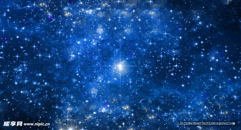 梦幻蓝色星空背景