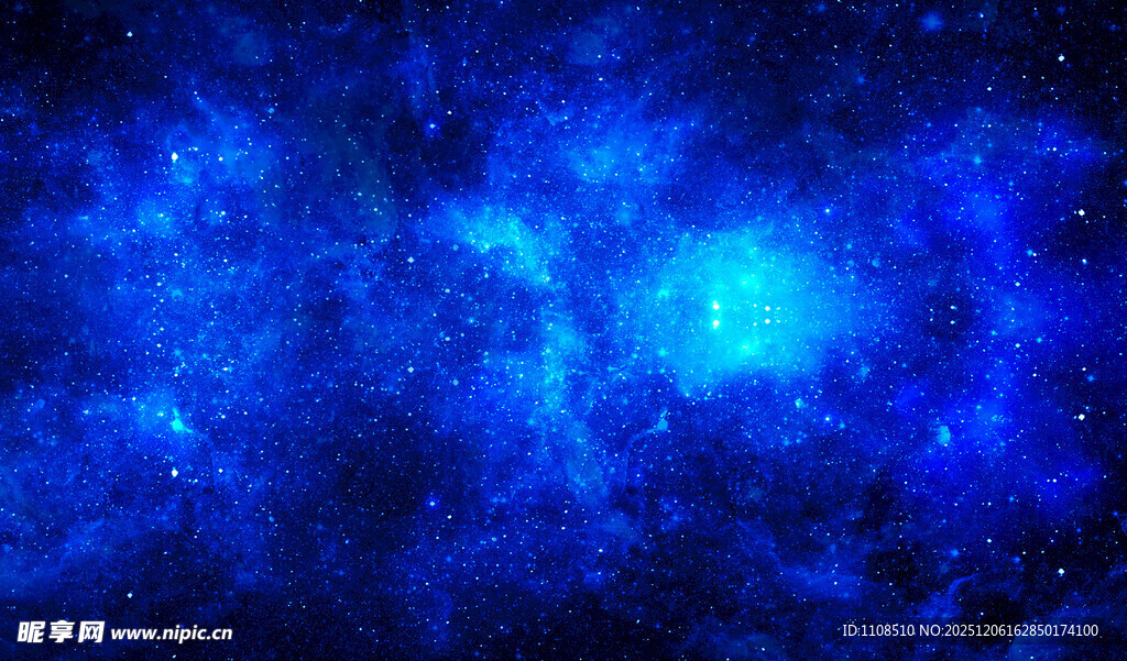 梦幻蓝色星空背景图