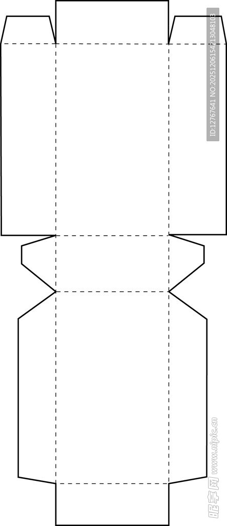 简约纸盒包装展开图设计