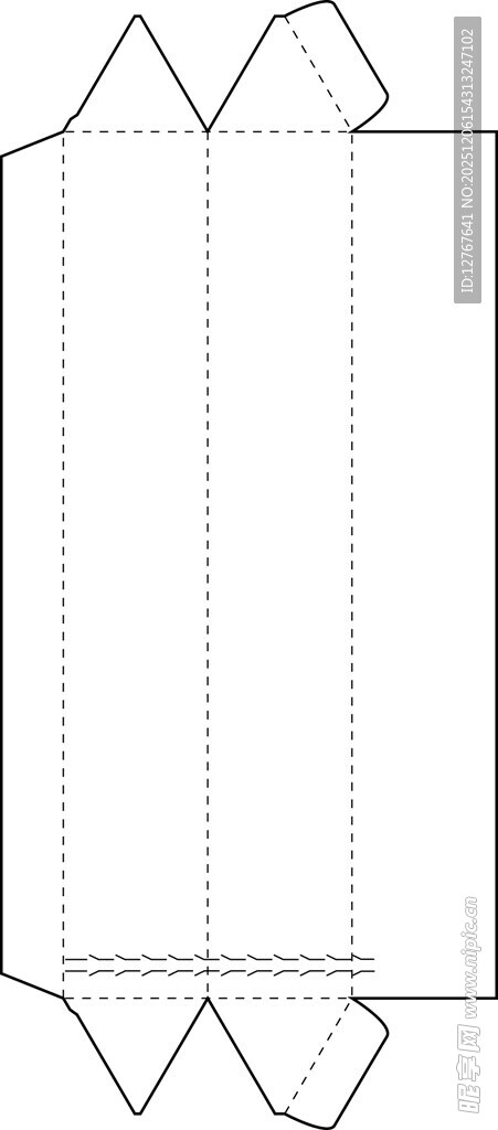 立体纸盒展开图设计素材