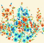 多彩花卉图案装饰画