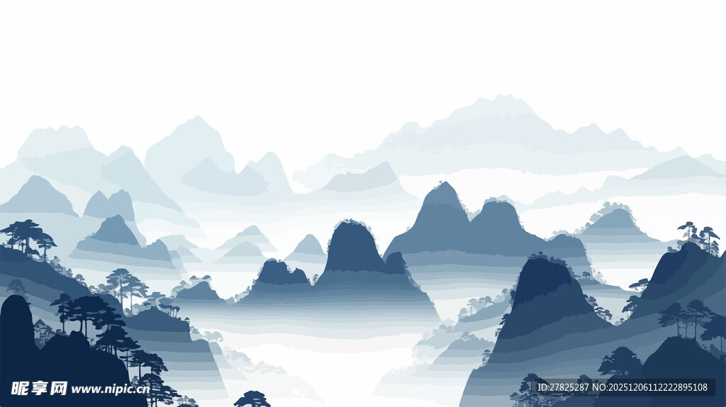 水墨山水意境图