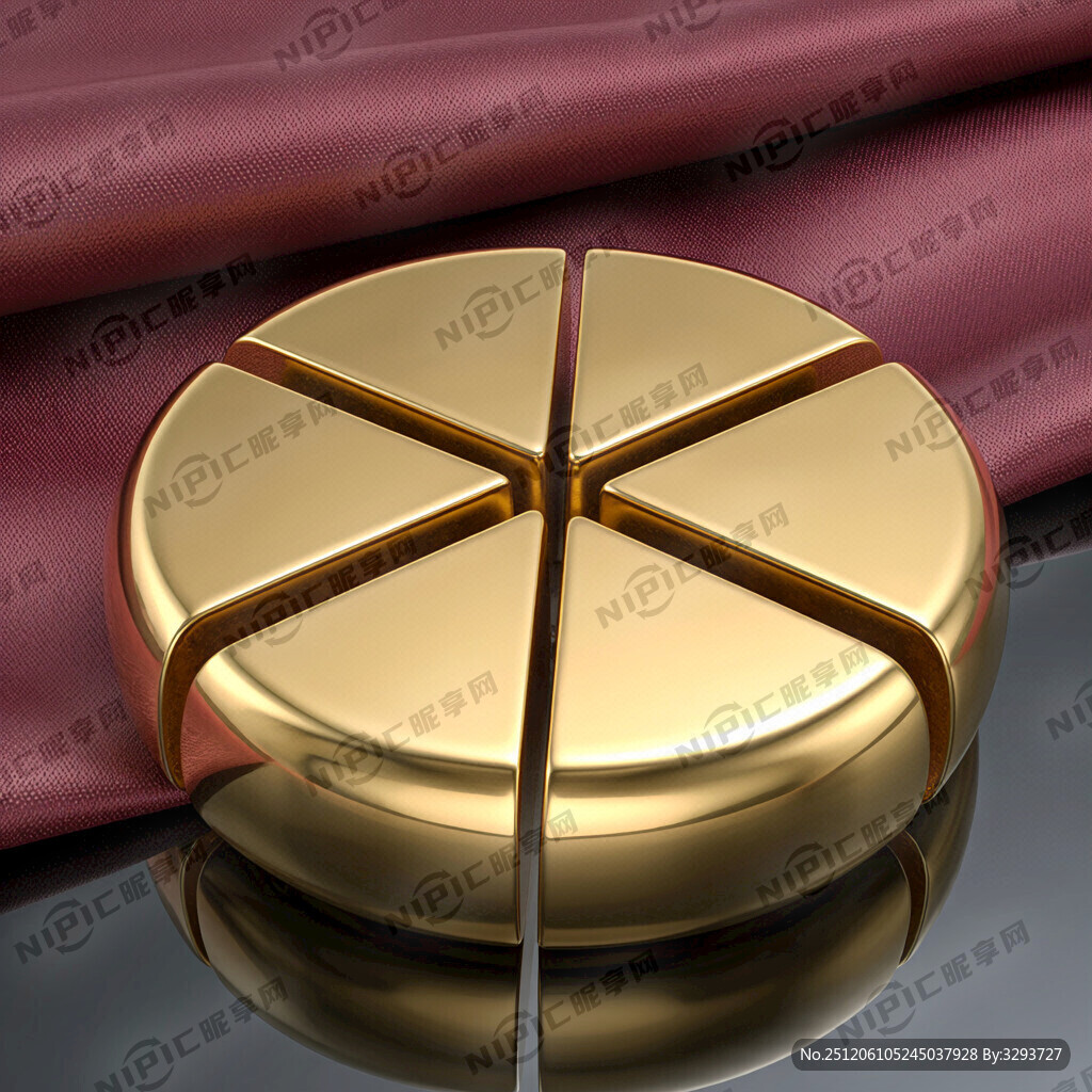 圆饼蛋糕形状的黄金