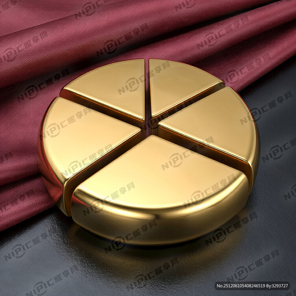 圆饼蛋糕形状的黄金