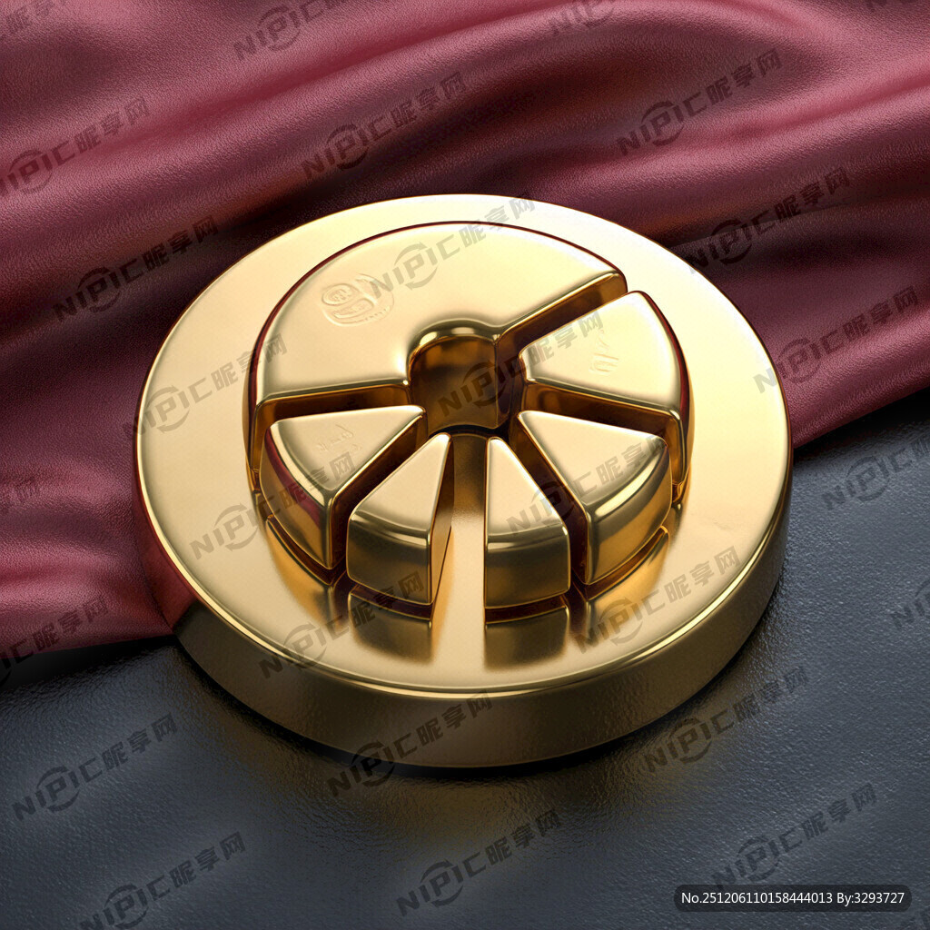 圆饼蛋糕形状的黄金