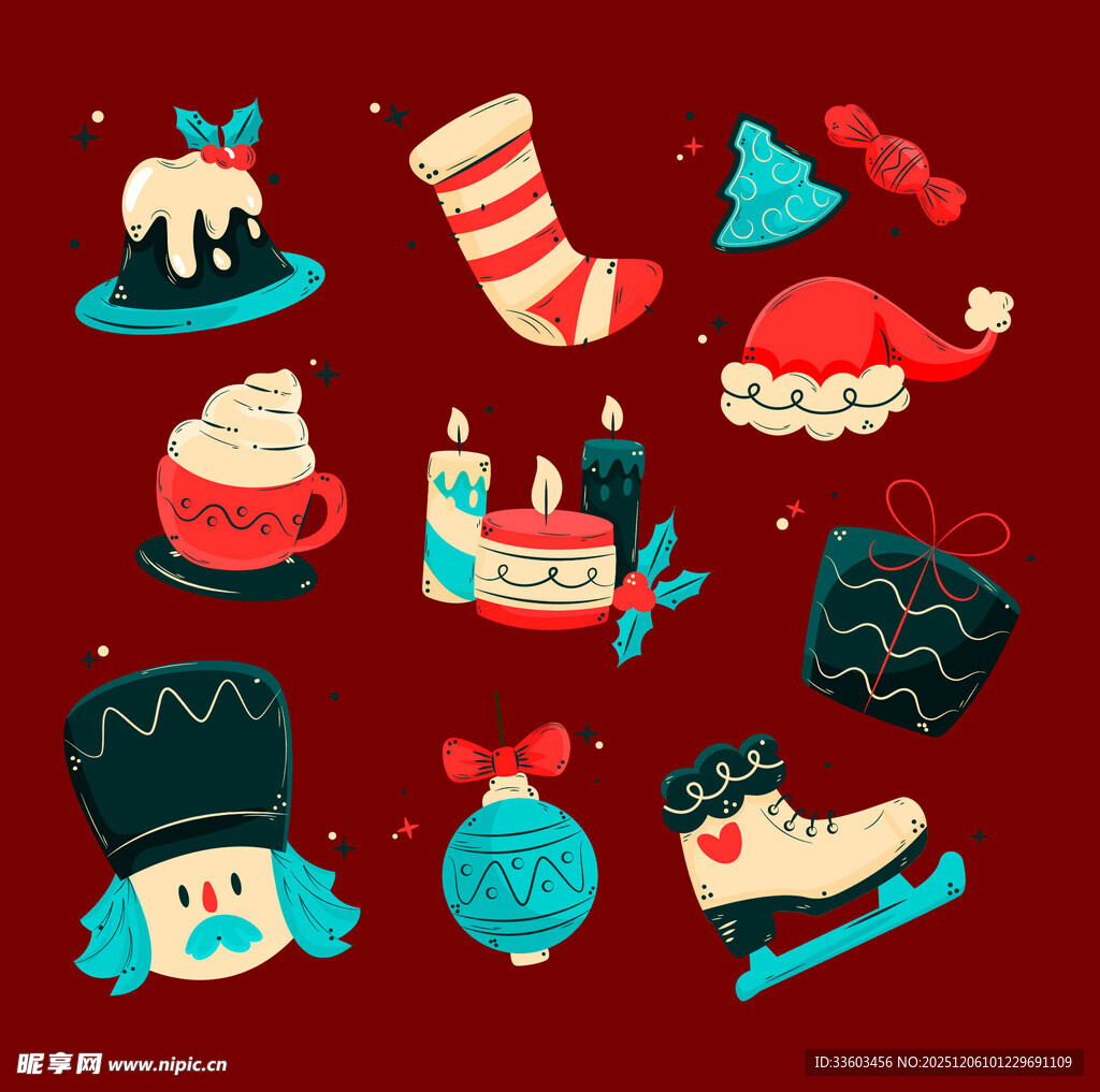 圣诞装饰元素集合