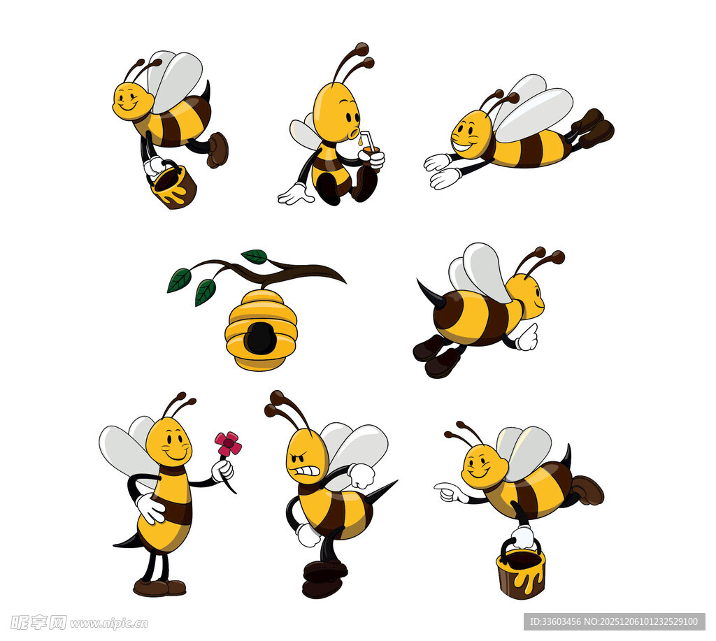 可爱卡通蜜蜂