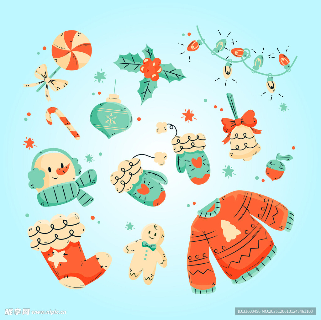 圣诞主题可爱装饰与服饰