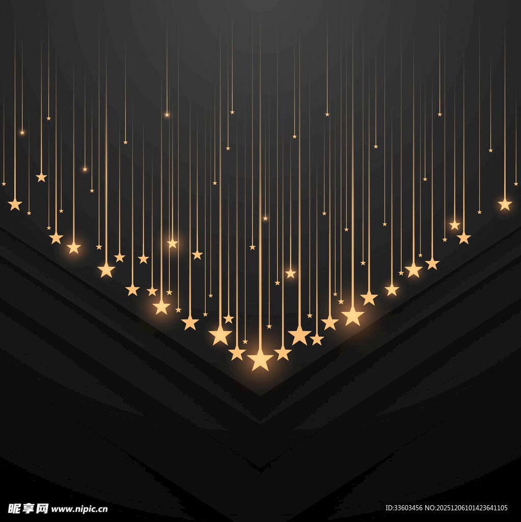 黑色背景下的炫彩灯光线条