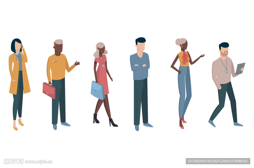 多样人群的日常行走姿态