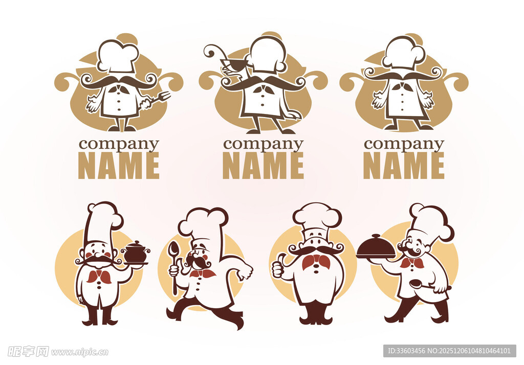 厨师卡通形象设计素材