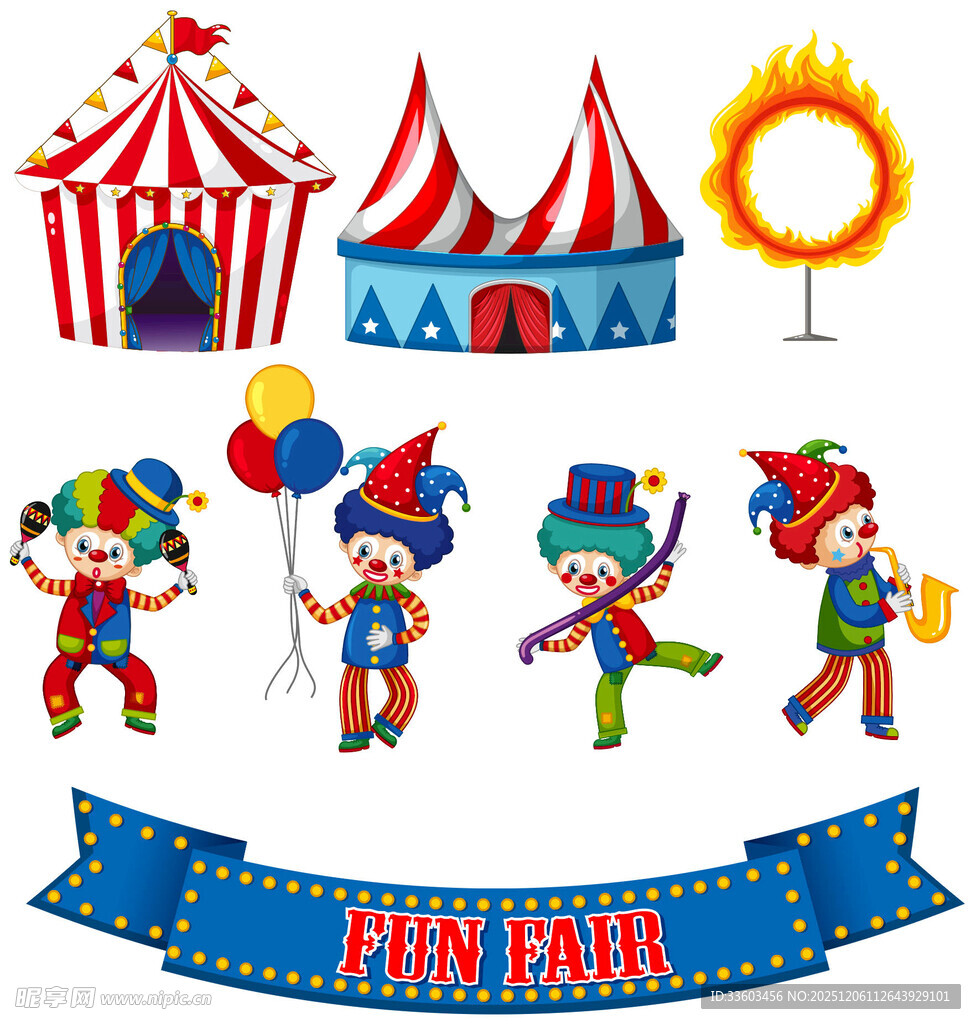 欢乐马戏团元素集合