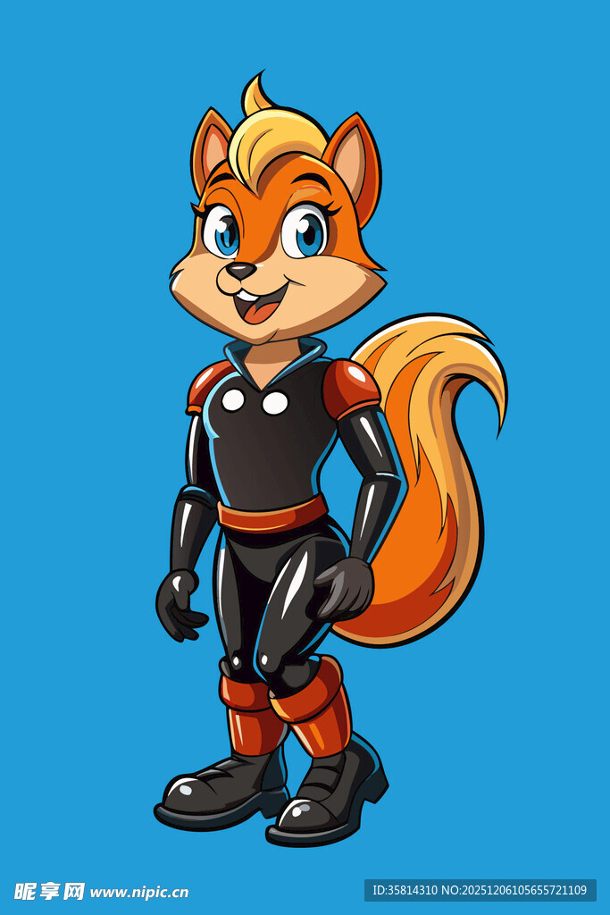 松鼠超级英雄形象