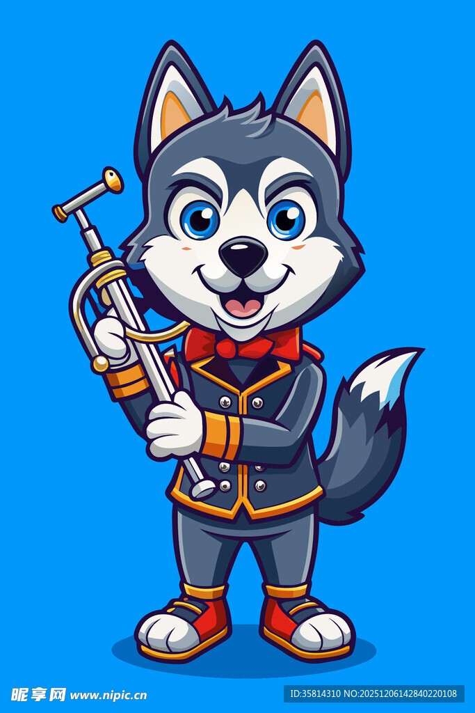 穿制服的哈士奇医生