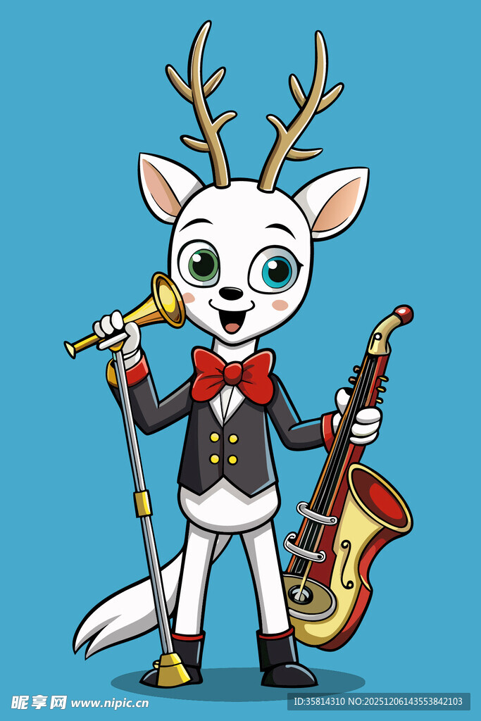 小鹿音乐家演奏欢乐时刻