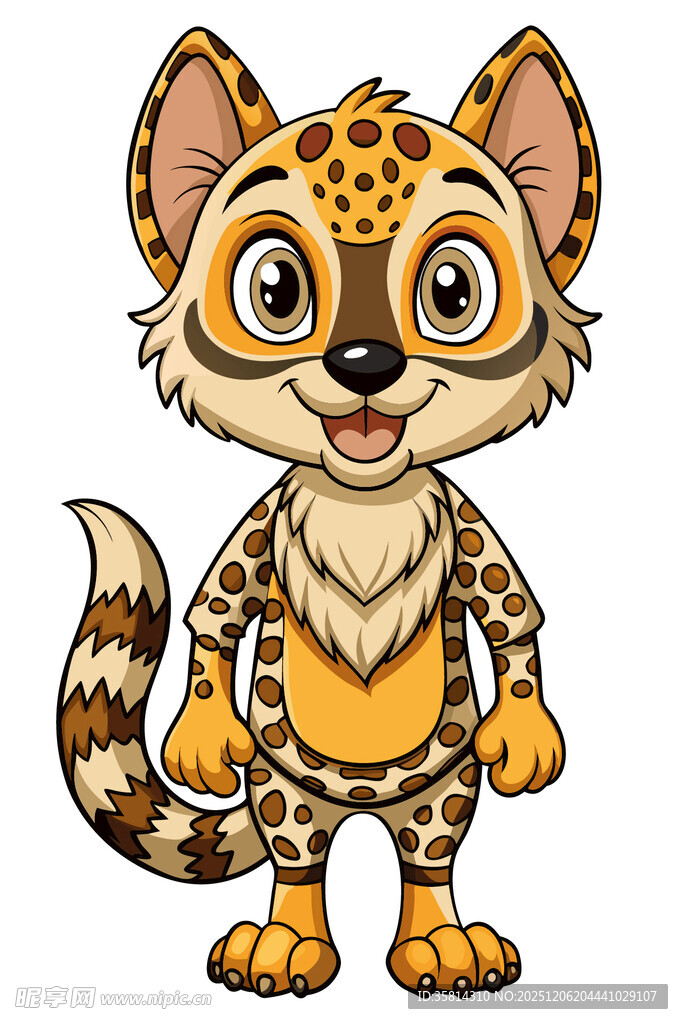 可爱卡通猎豹形象