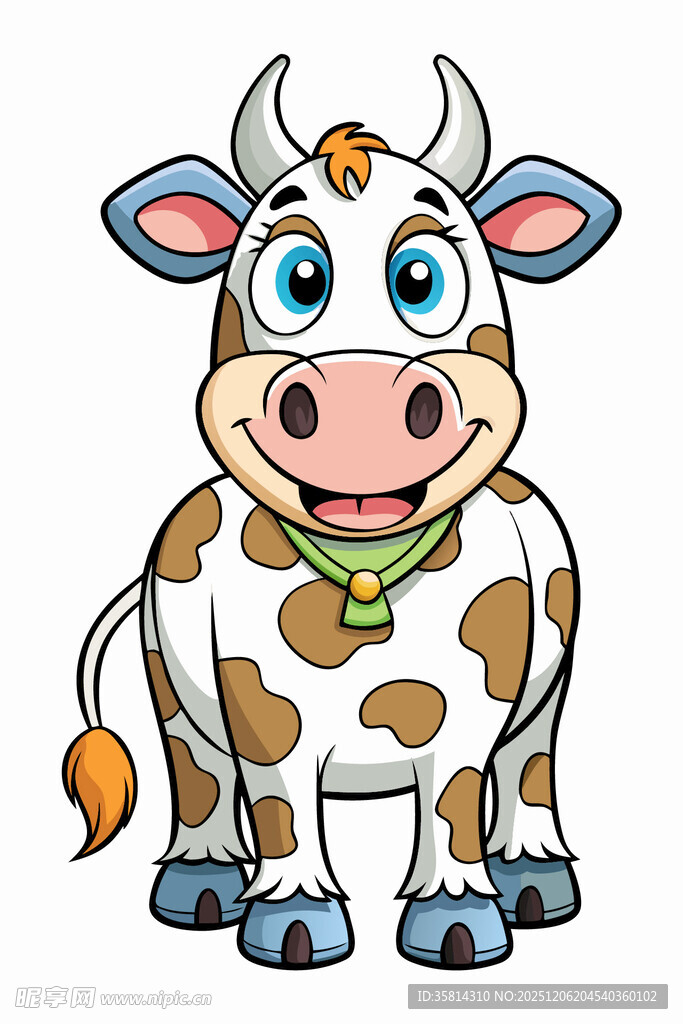可爱卡通斑点奶牛形象