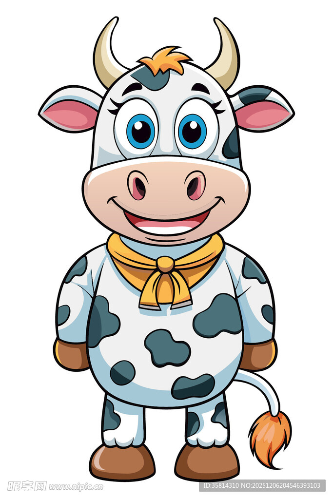 可爱卡通奶牛形象