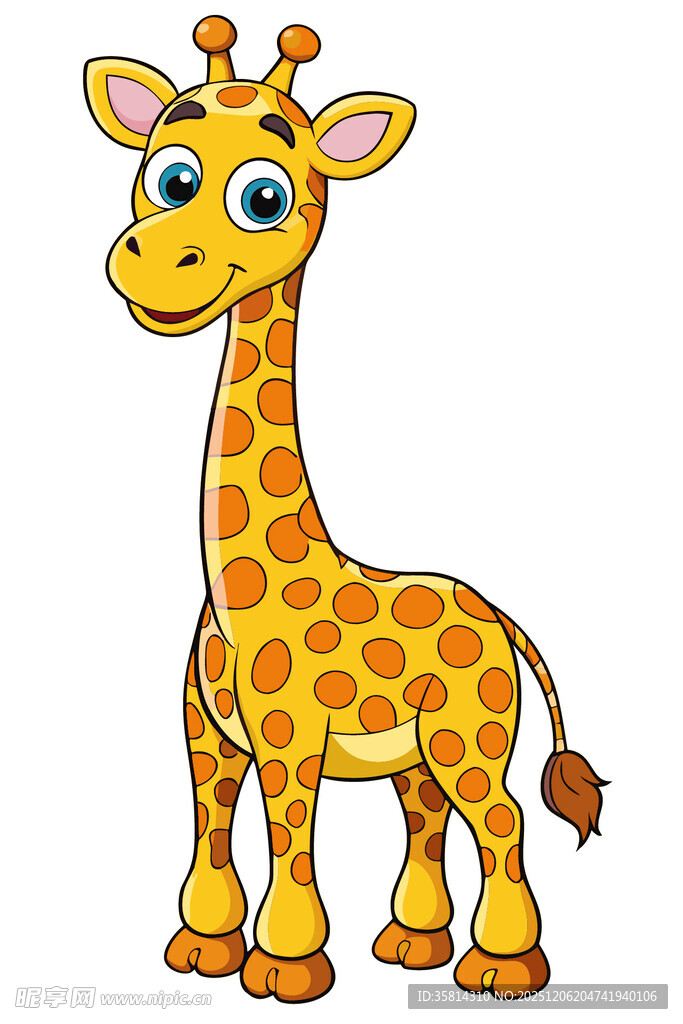 可爱卡通长颈鹿形象