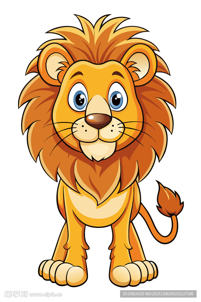 可爱卡通小狮子形象