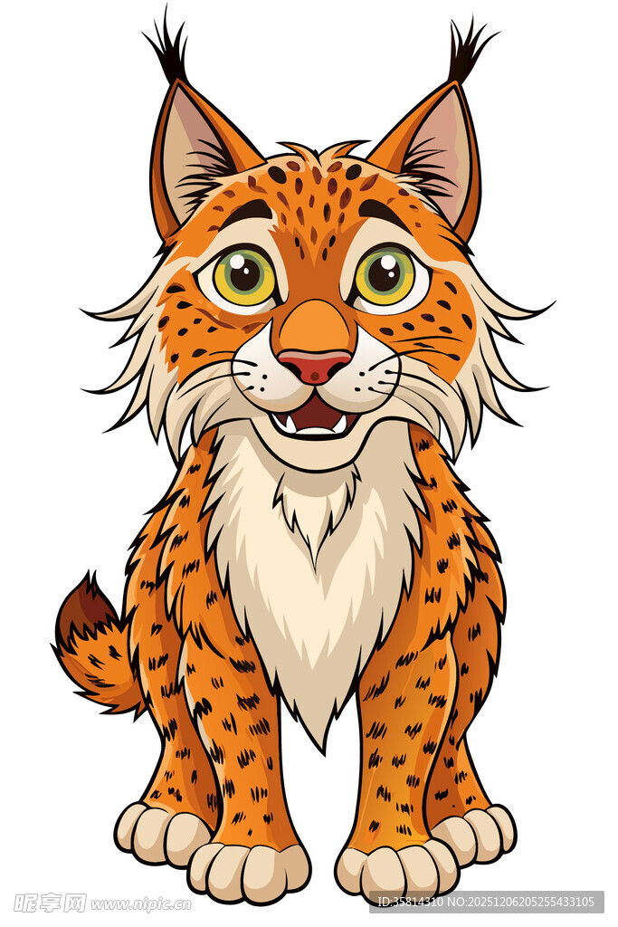 可爱猞猁卡通形象