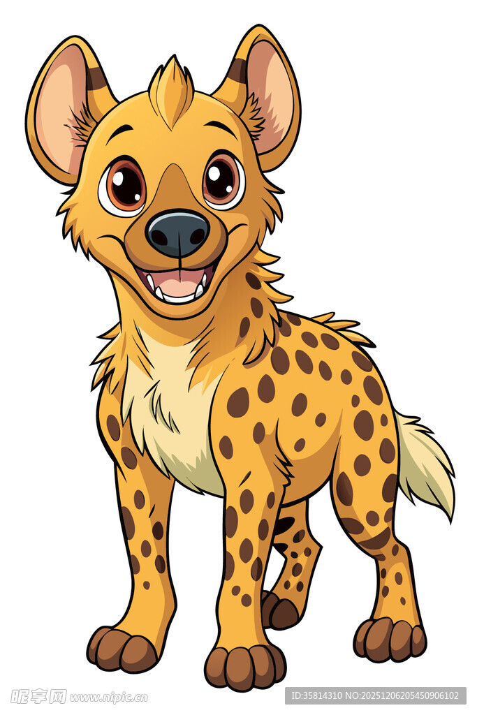 可爱卡通鬣狗形象