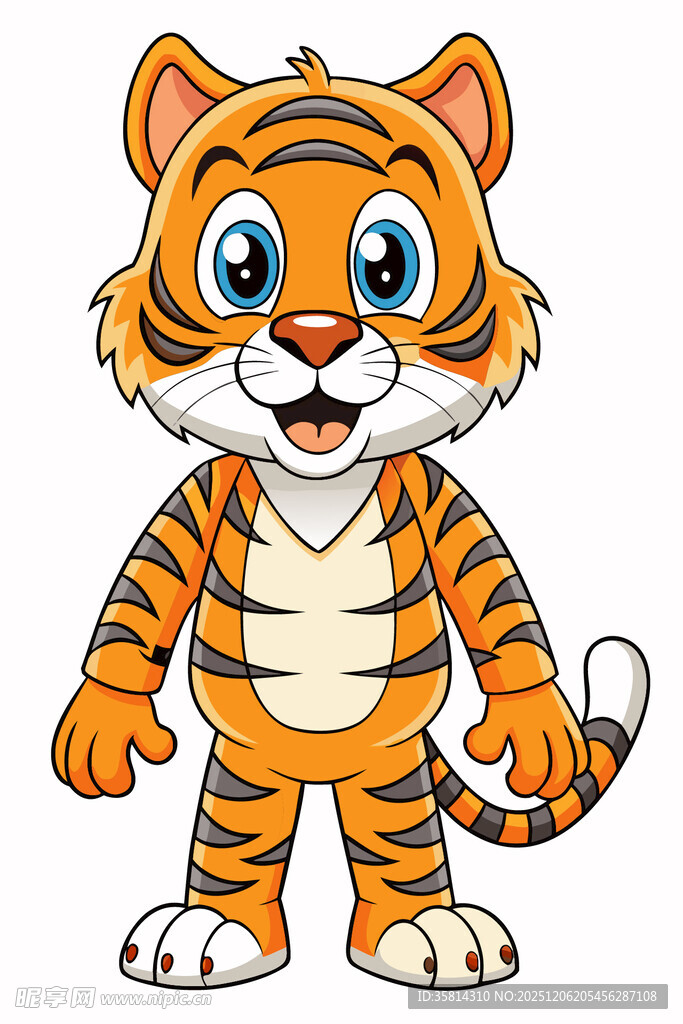 可爱卡通小老虎形象