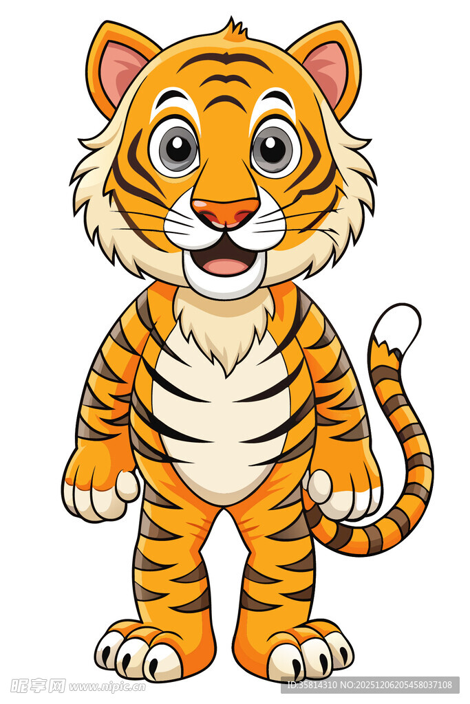 可爱卡通老虎形象