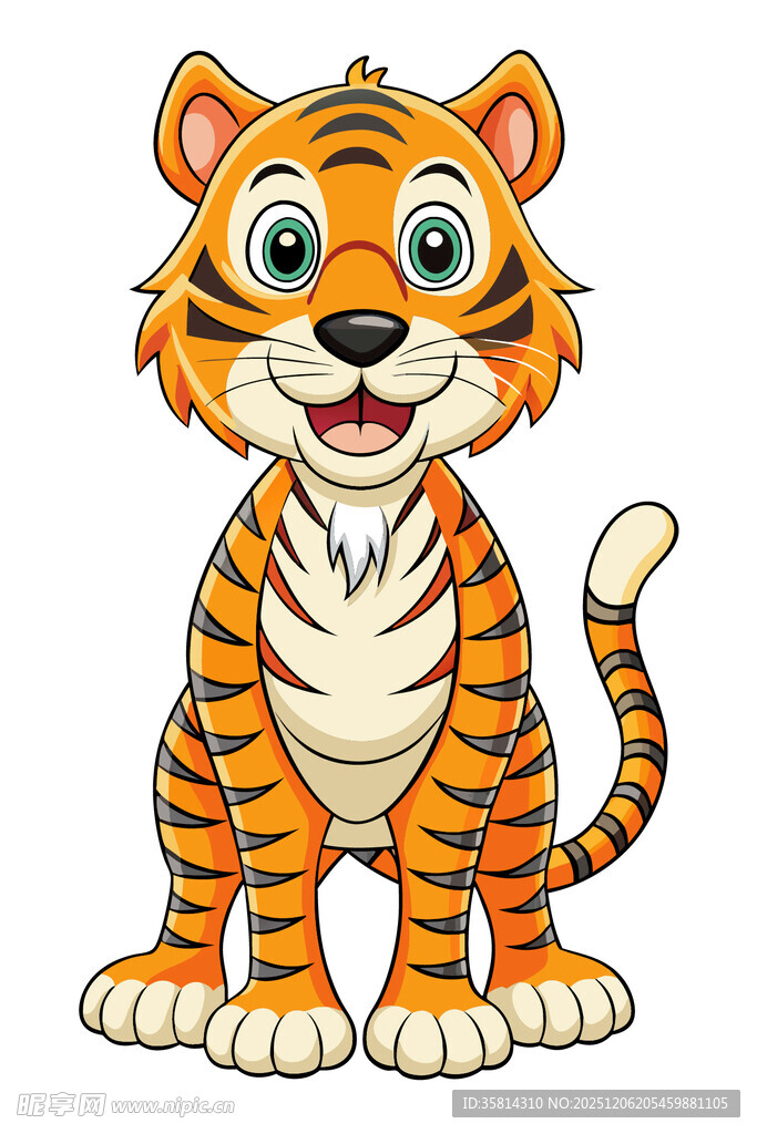 可爱卡通小老虎形象