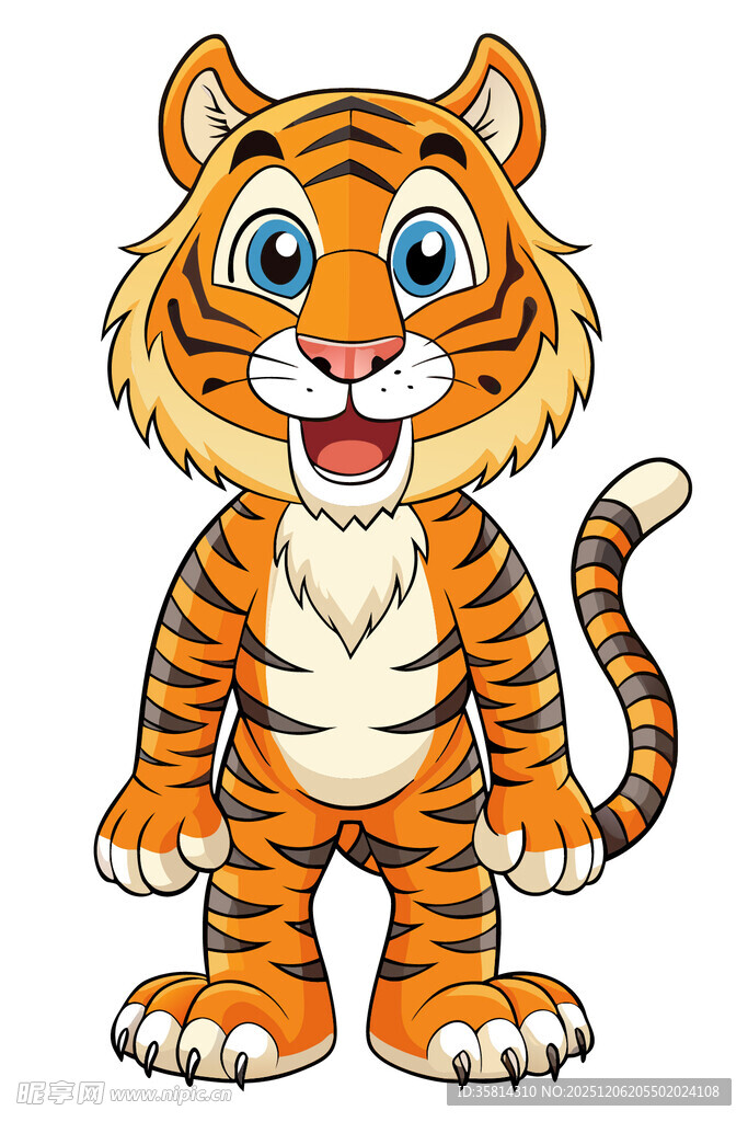 可爱卡通老虎形象