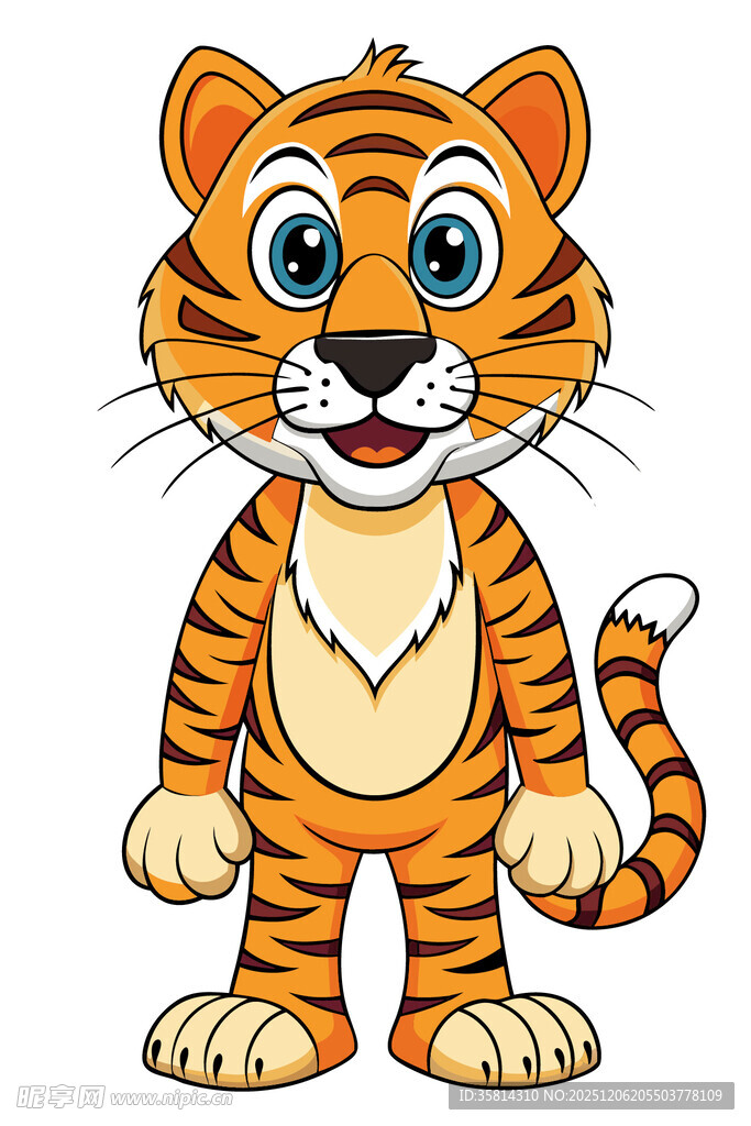 可爱卡通小老虎形象