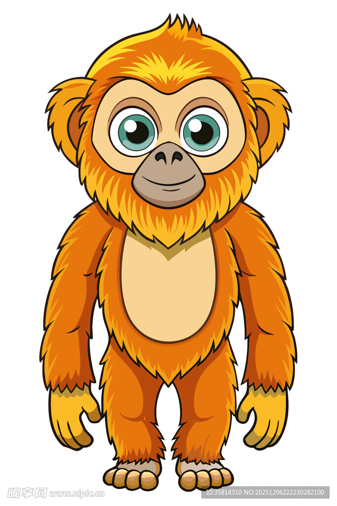 可爱卡通猩猩形象
