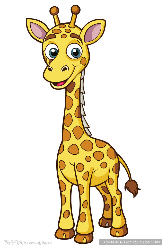 可爱卡通长颈鹿形象