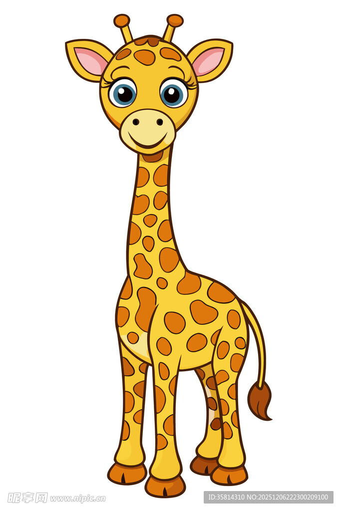 可爱长颈鹿卡通形象