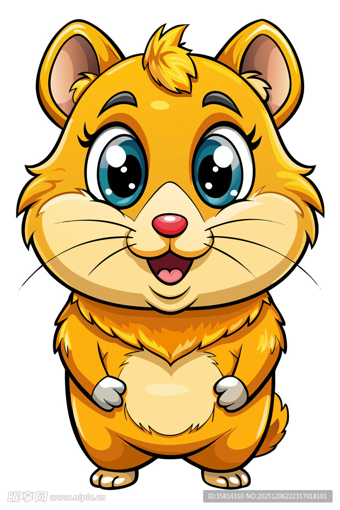 可爱卡通仓鼠形象