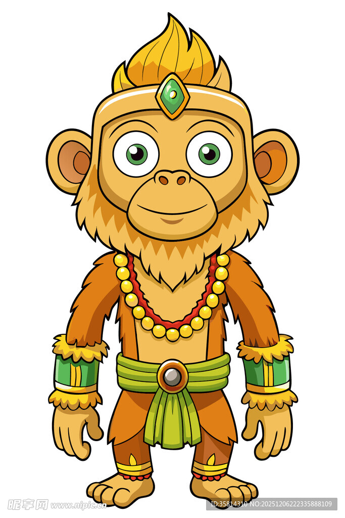 卡通小猴形象装扮独特