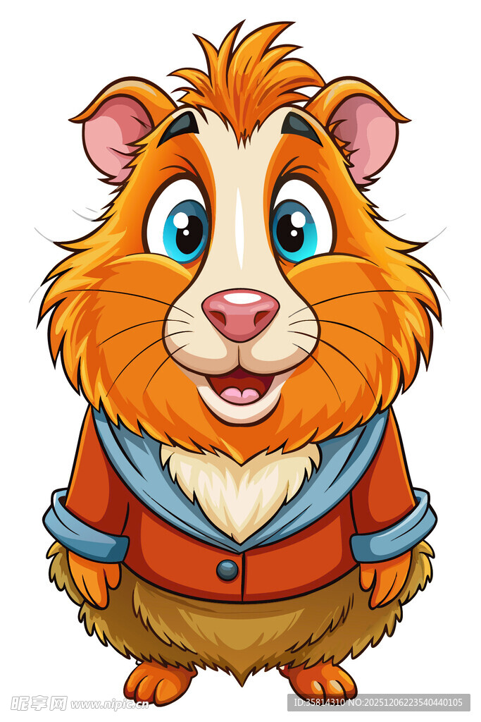 可爱仓鼠穿时尚服装