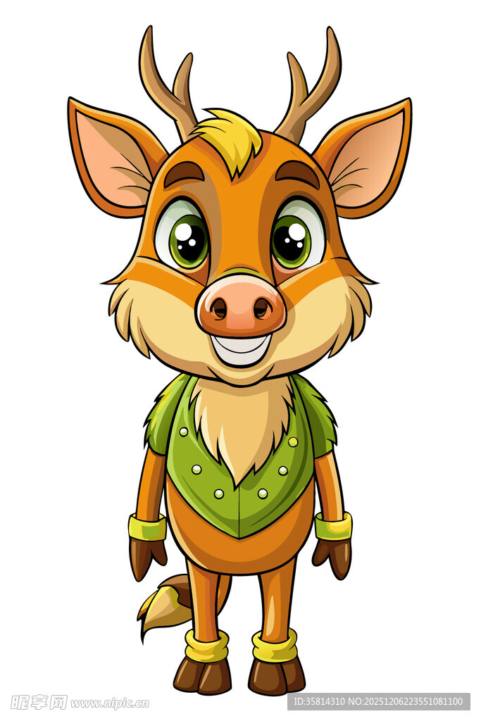 可爱小鹿卡通形象