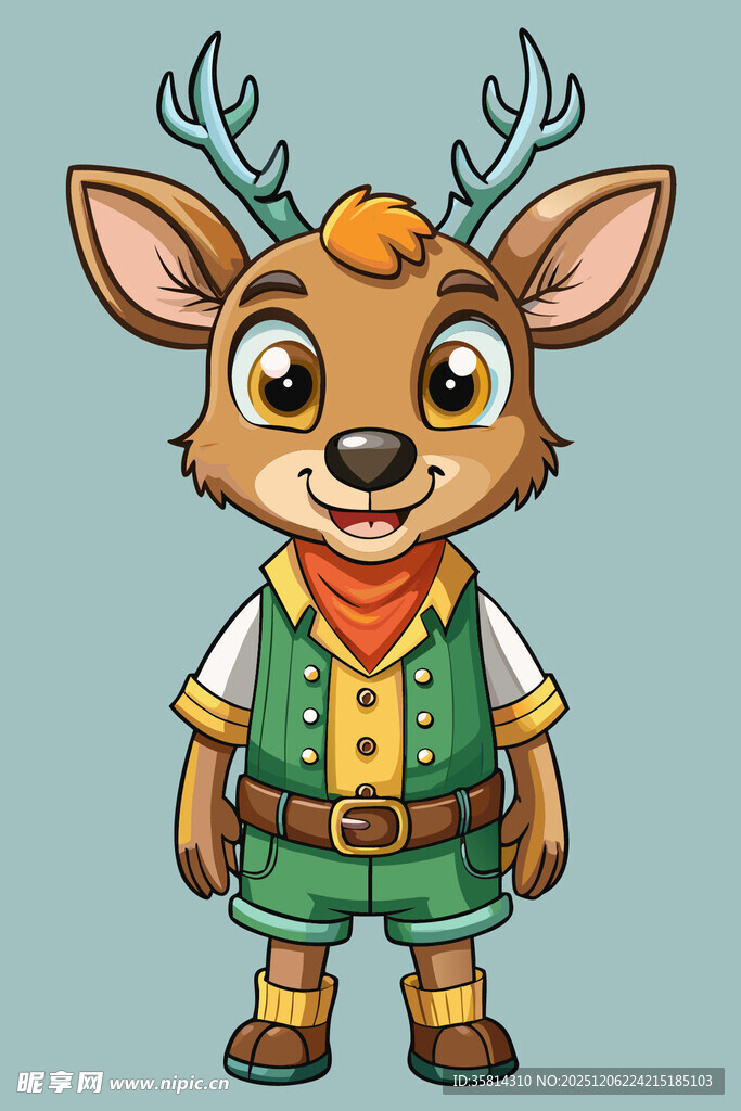 可爱小鹿卡通形象