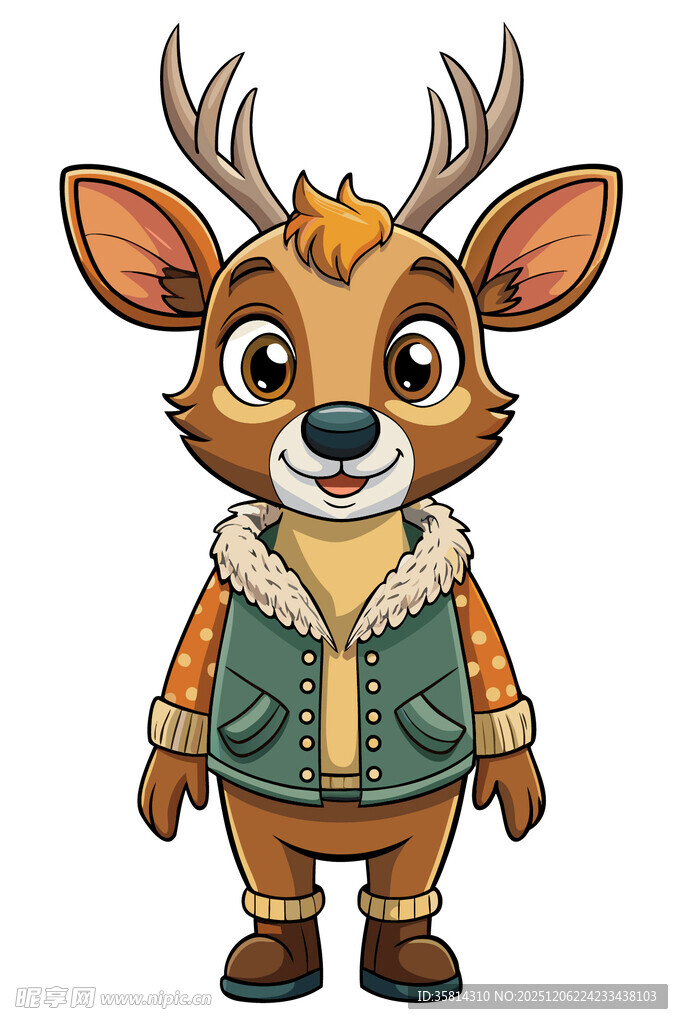 可爱小鹿卡通形象