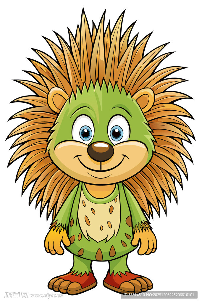 可爱卡通刺猬形象