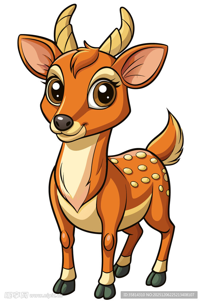 可爱小鹿卡通形象