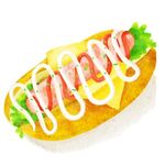 美味热狗插画