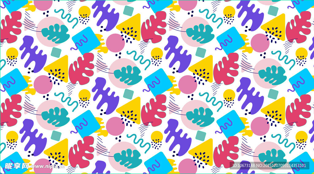 多彩卡通图案背景