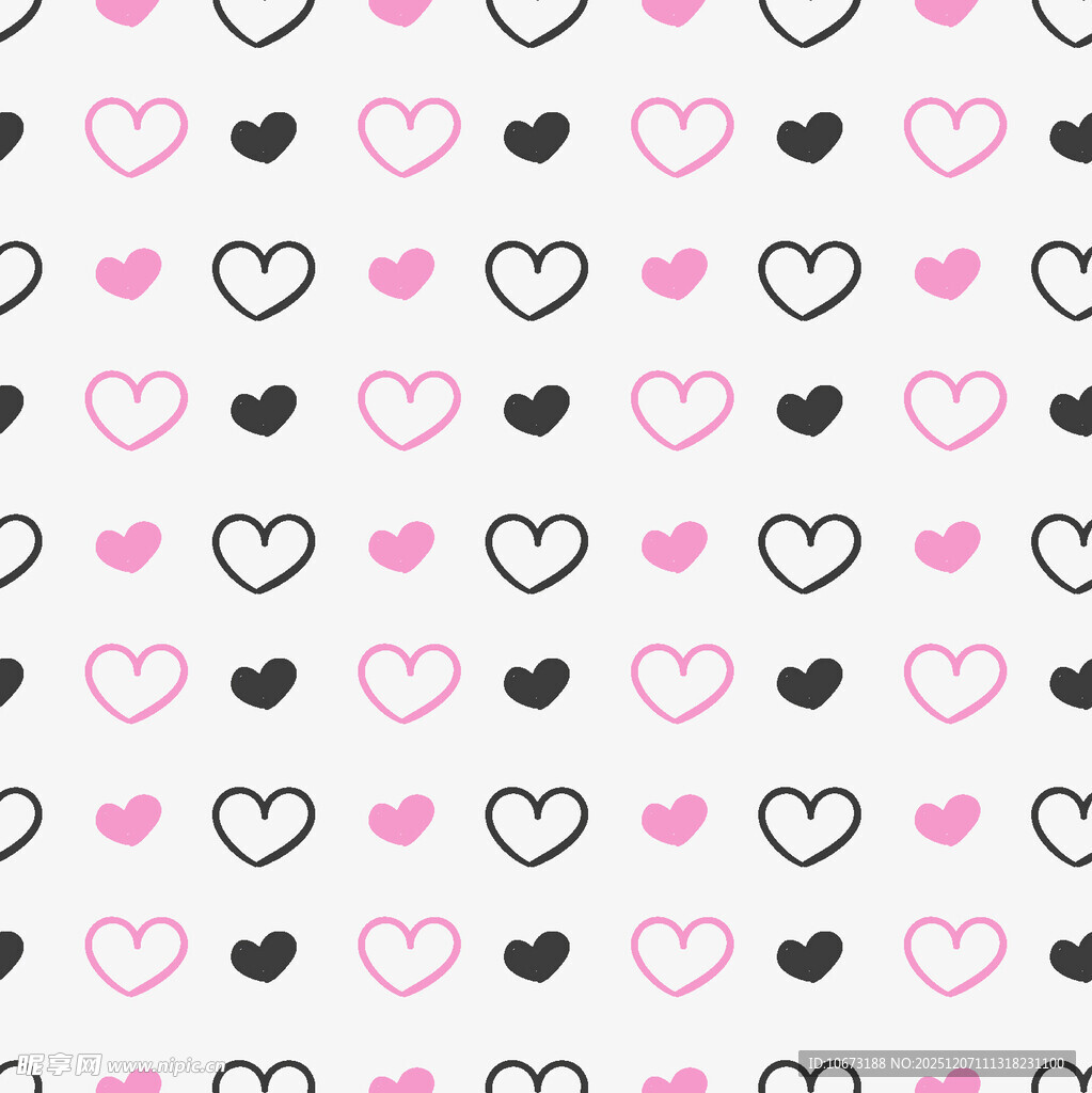 粉色爱心图案背景