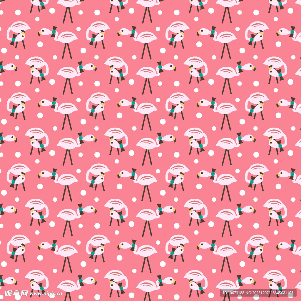 粉色火烈鸟图案背景图
