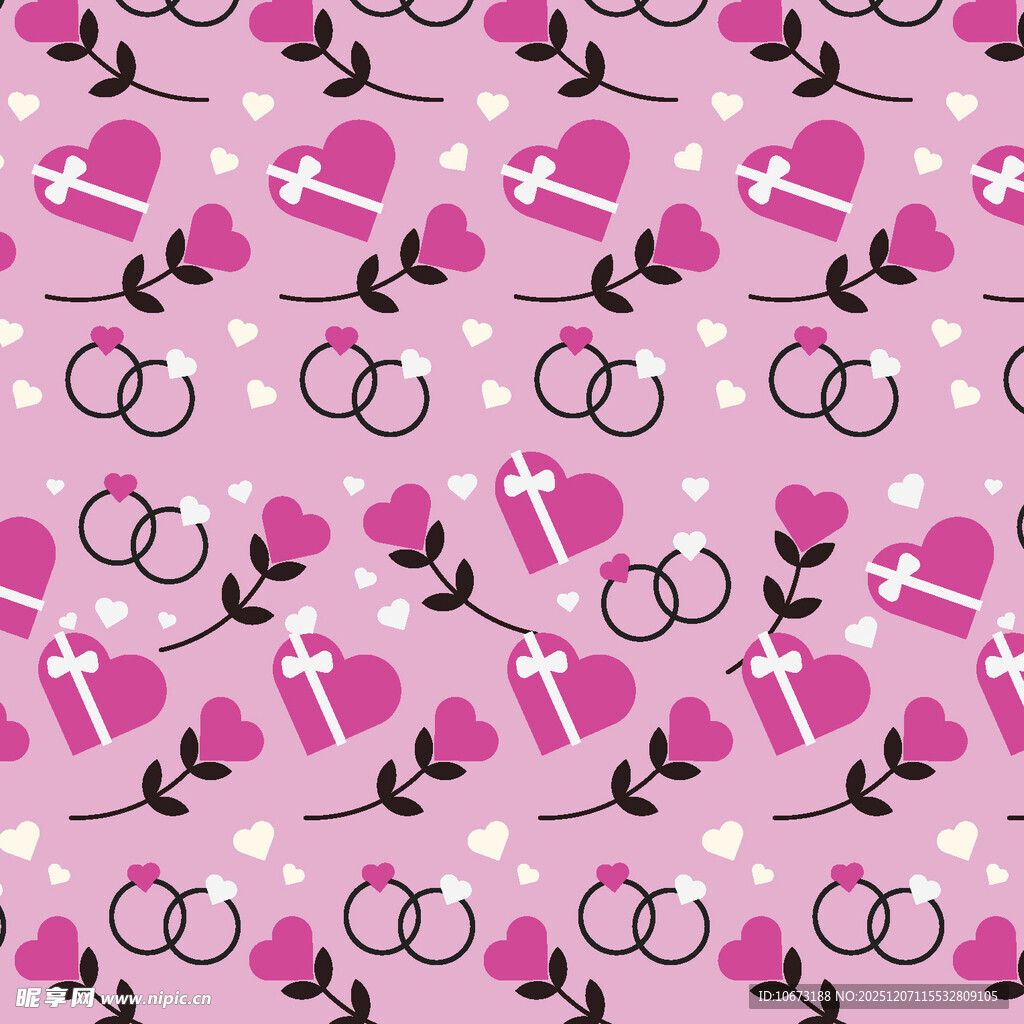 粉色爱心图案背景纹理
