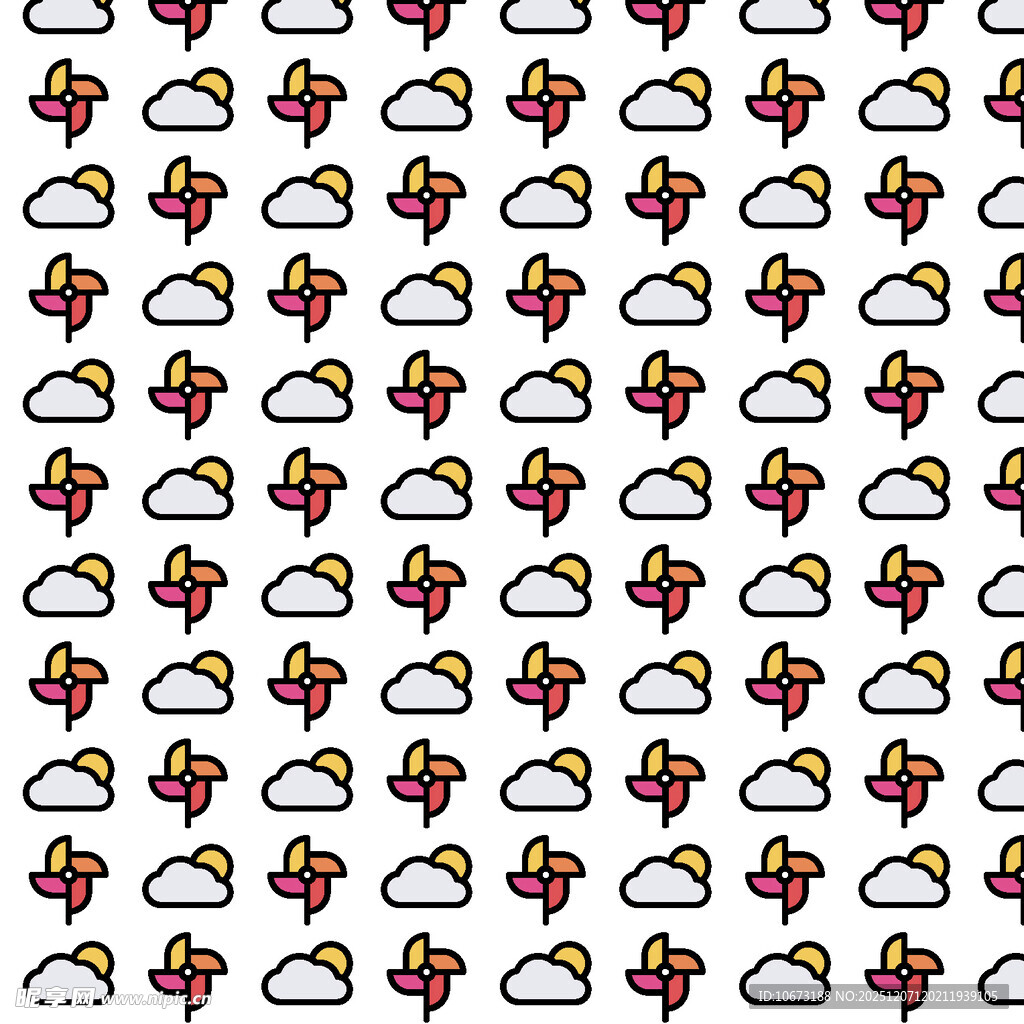 卡通餐具图案背景纹理