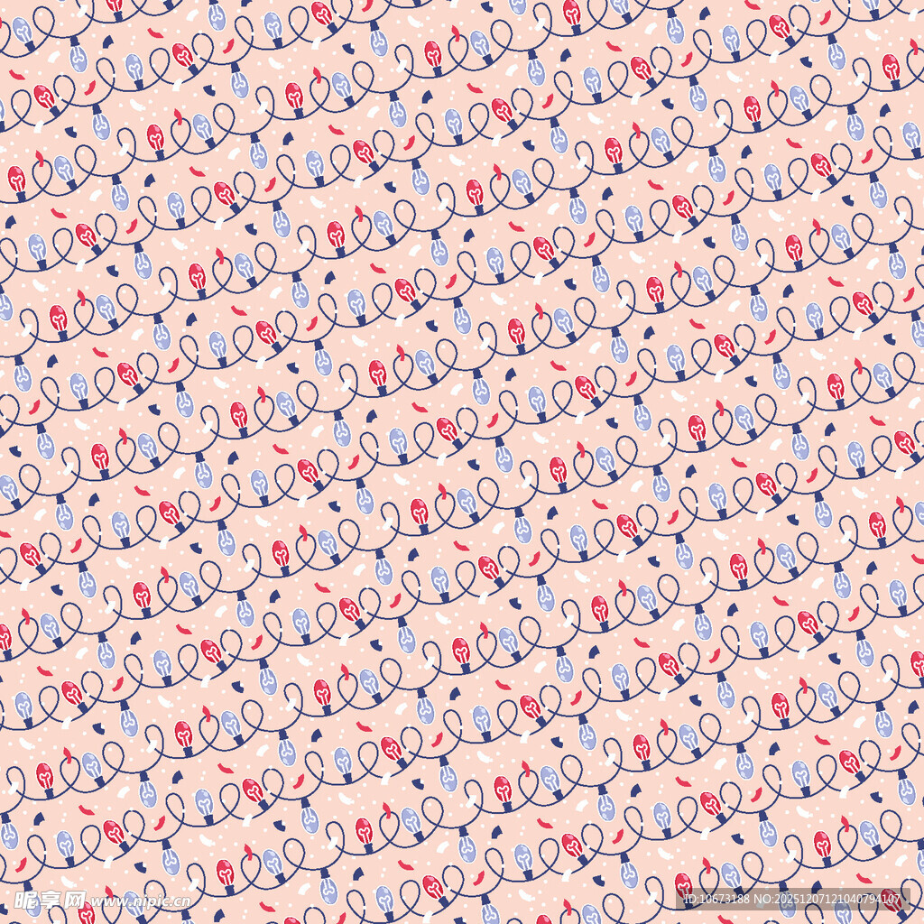 粉色碎花图案布料纹理