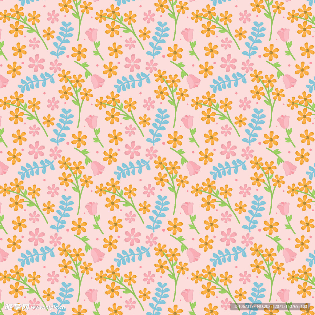 粉色花卉图案背景纹理